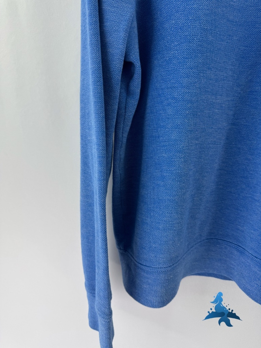 1311 J.Crew Performance Bird's-Eye Quarter-Zip Pullover - L - Blue - Picture 7 of 16